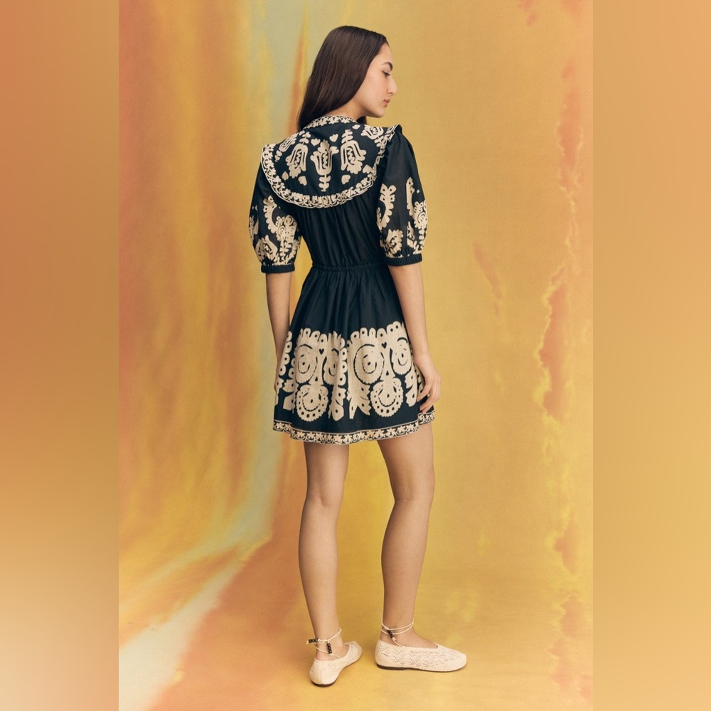 Sea New York Black and Cream Midi Dress - Picture 3 of 12